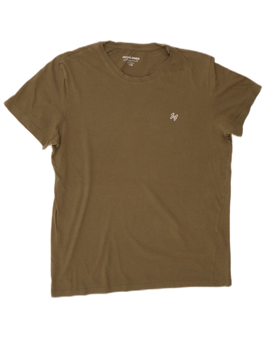 T-shirt męski JACK & JONES, bawełniany, średni khaki