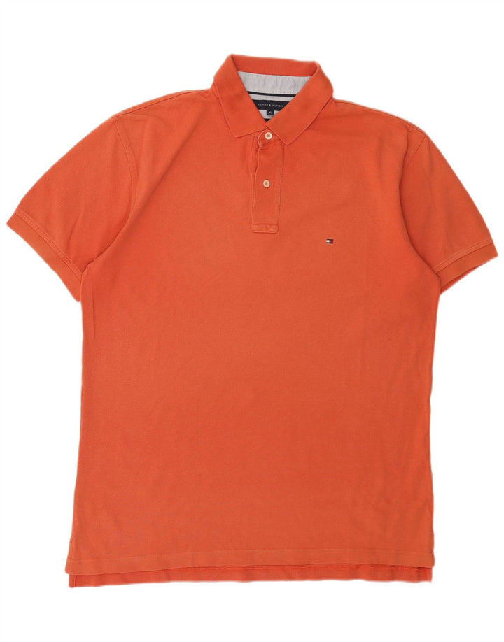 Męska koszulka polo TOMMY HILFIGER XL, pomarańczowa, bawełniana