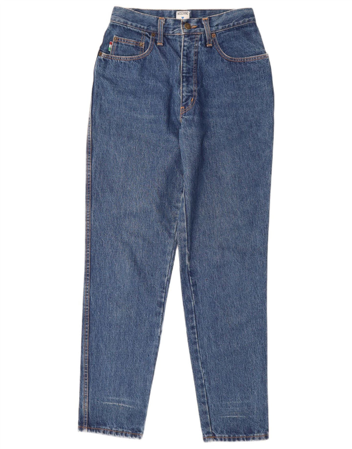 Damskie jeansy Moschino Tapered W28 L30 Niebieskie