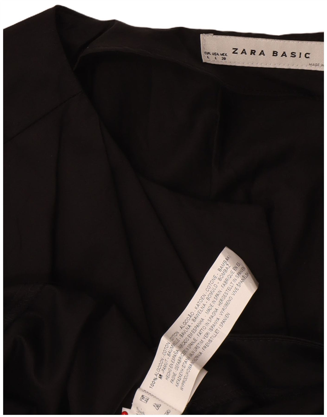 Sukienka damska Zara UK 14, duża, czarna, bawełniana