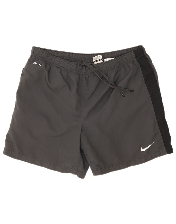 Męskie spodenki sportowe Nike Dri Fit, poliestrowe w kolorze średnioszarym