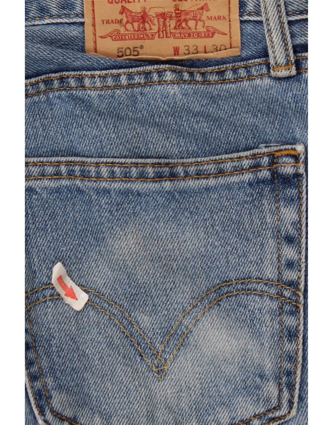 Męskie jeansy Levi's 505 Straight W33 L30 Niebieskie bawełniane