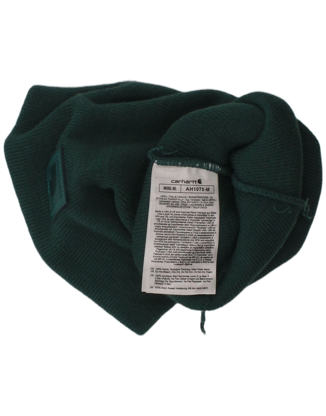 Czapka Beanie Carhartt, jeden rozmiar, zielony akryl
