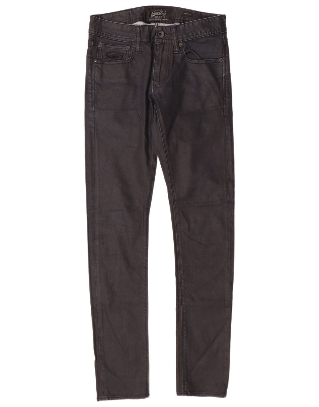 Damskie jeansy skinny Superdry W28 L32, czarne, bawełniane, klasyczne