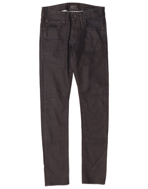 Damskie jeansy skinny Superdry W28 L32, czarne, bawełniane, klasyczne