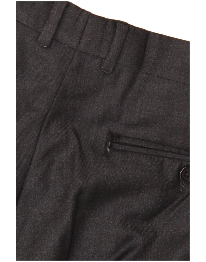 AQUASCUTUM Męski 2-częściowy garnitur zapinany na 2 guziki UK 40 Large W34 L32 Szara wełna