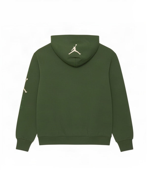 Męski sweter z kapturem Jordan Milwaukee Bucks Graphic, średnio zielony, bawełniany