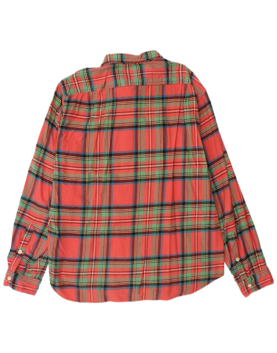 J. Crew Męska koszula flanelowa XL w różową kratkę, bawełniana