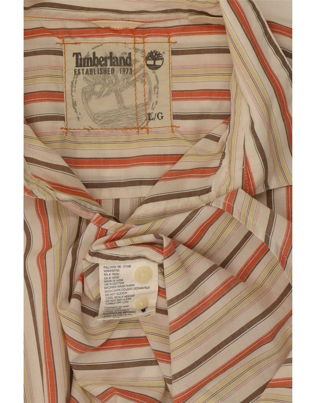 Koszula męska Timberland, duża, bawełniana w kolorowe paski