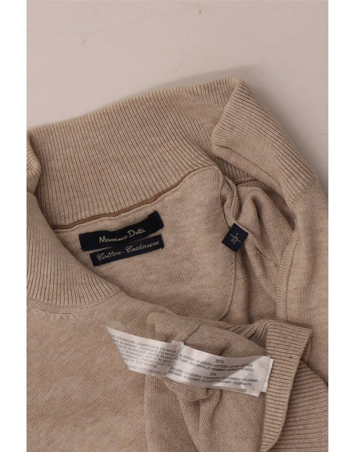 Męski sweter zapinany na zamek Massimo Dutti, duży, szary, bawełniany