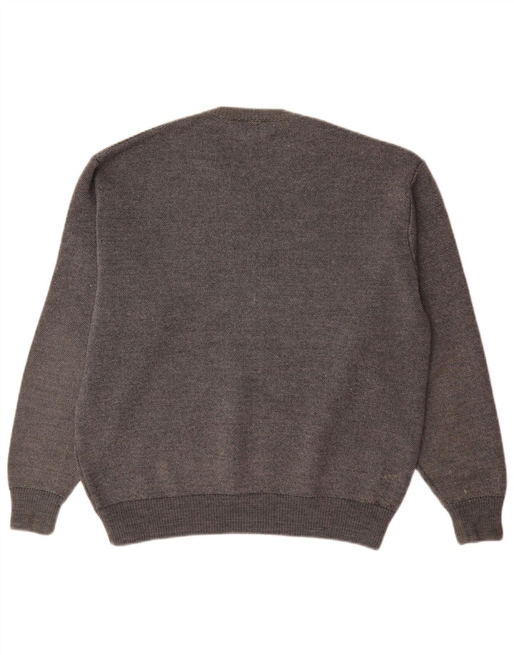 Marks & Spencer Męski sweter z dekoltem w kształcie litery V, mały, szary