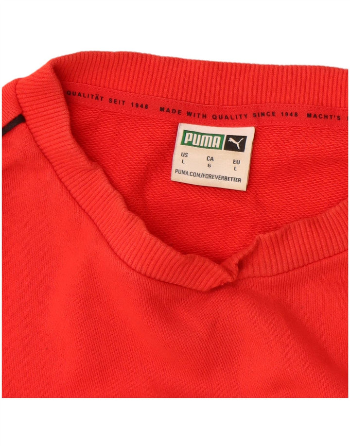 Męska bluza Puma Sweter, duża, czerwona, bawełniana