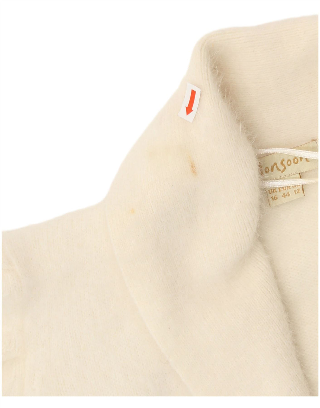 Damski sweter bolerko Monsoon UK 16, duży w kolorze złamanej bieli Angora