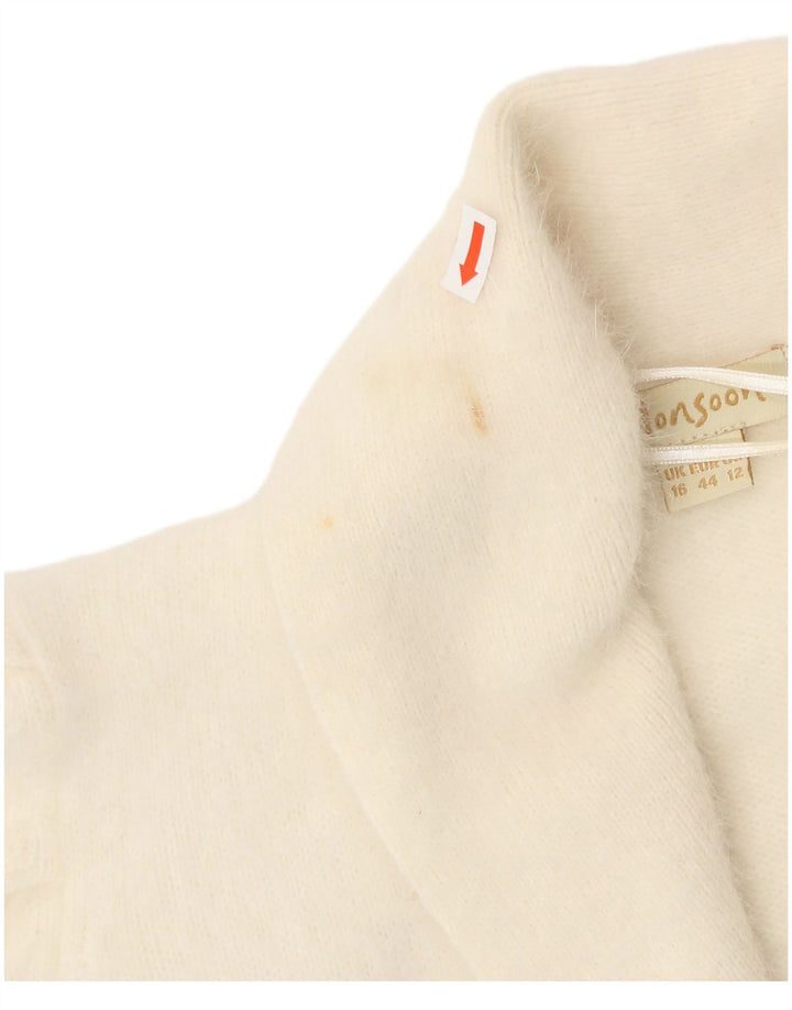 Damski sweter bolerko Monsoon UK 16, duży w kolorze złamanej bieli Angora