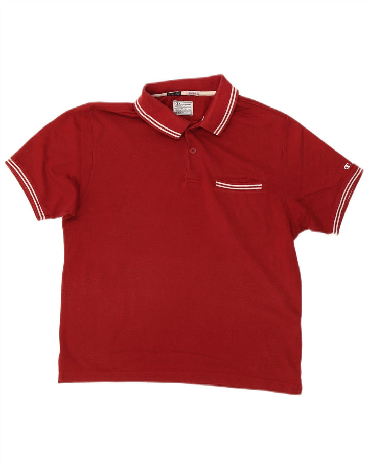 Męska koszulka polo CHAMPION Easy Fit, mała, czerwona, bawełniana