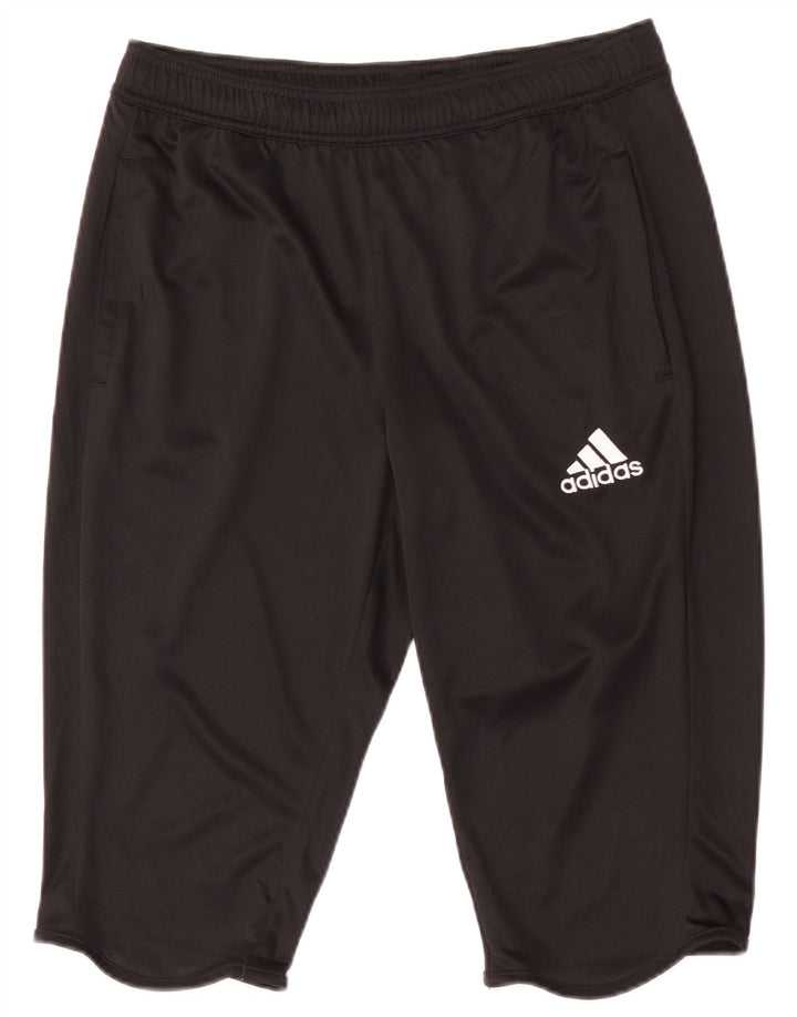Męskie spodenki sportowe Adidas Climalite, średni czarny poliester