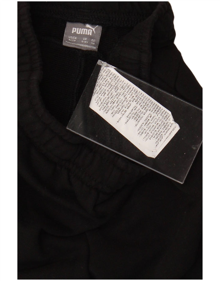 Chłopięce spodenki sportowe PUMA z grafiką, 5-6 lat, czarna bawełna
