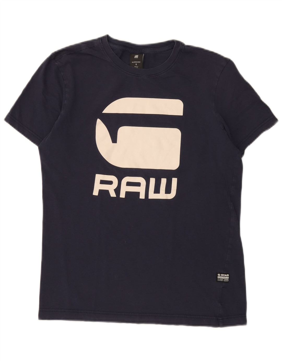 Męski T-shirt z grafiką G-Star, mały, granatowy