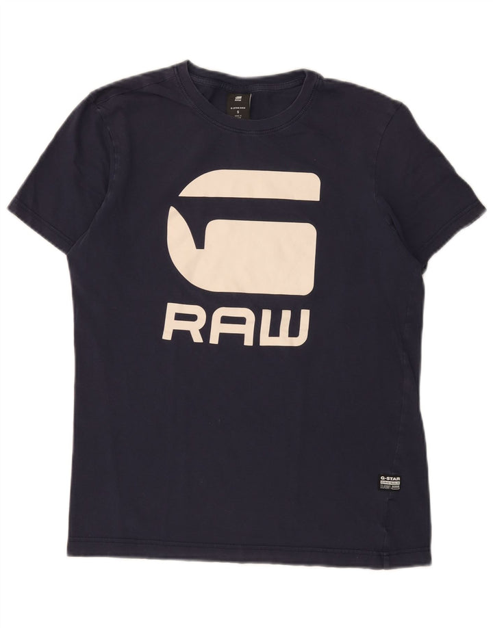 Męski T-shirt z grafiką G-Star, mały, granatowy