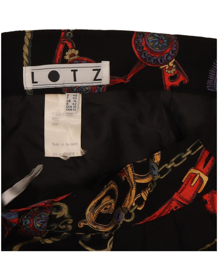 LOTZ Womens Abstract Pattern A-Line Skirt UK 14 Medium W28  Multicoloured