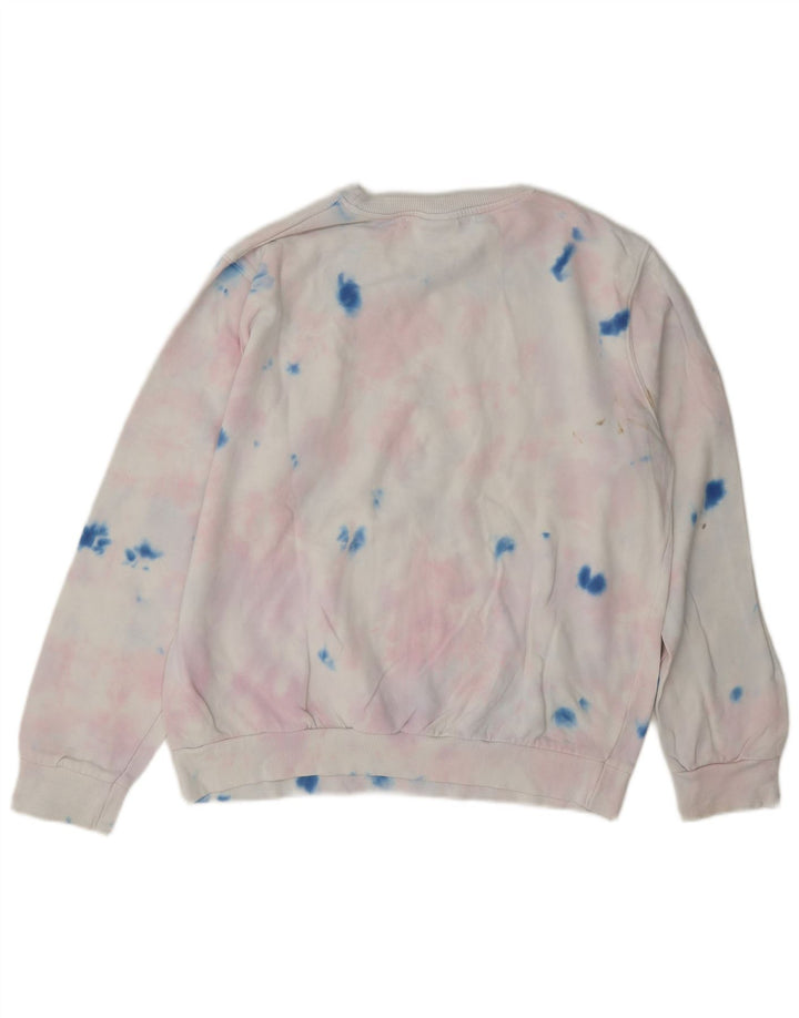 Damska bluza Ellesse Graphic Jumper UK 12 Średnia biała bawełna Tie Dye