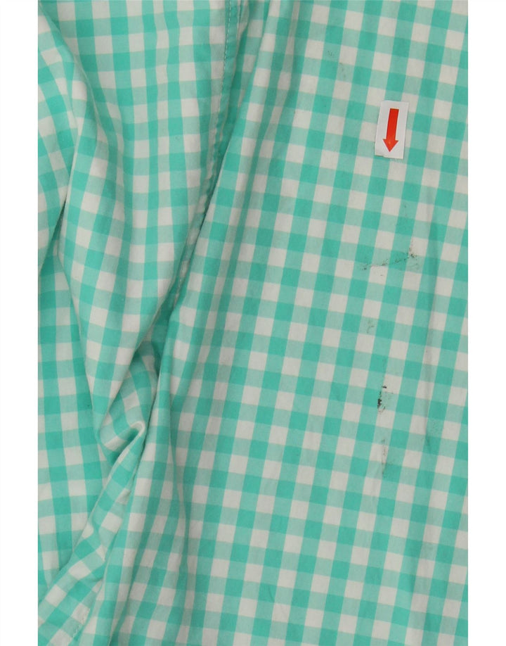 Koszula męska slim fit VINEYARD VINES, bawełniana kratka w kolorze średniego turkusu