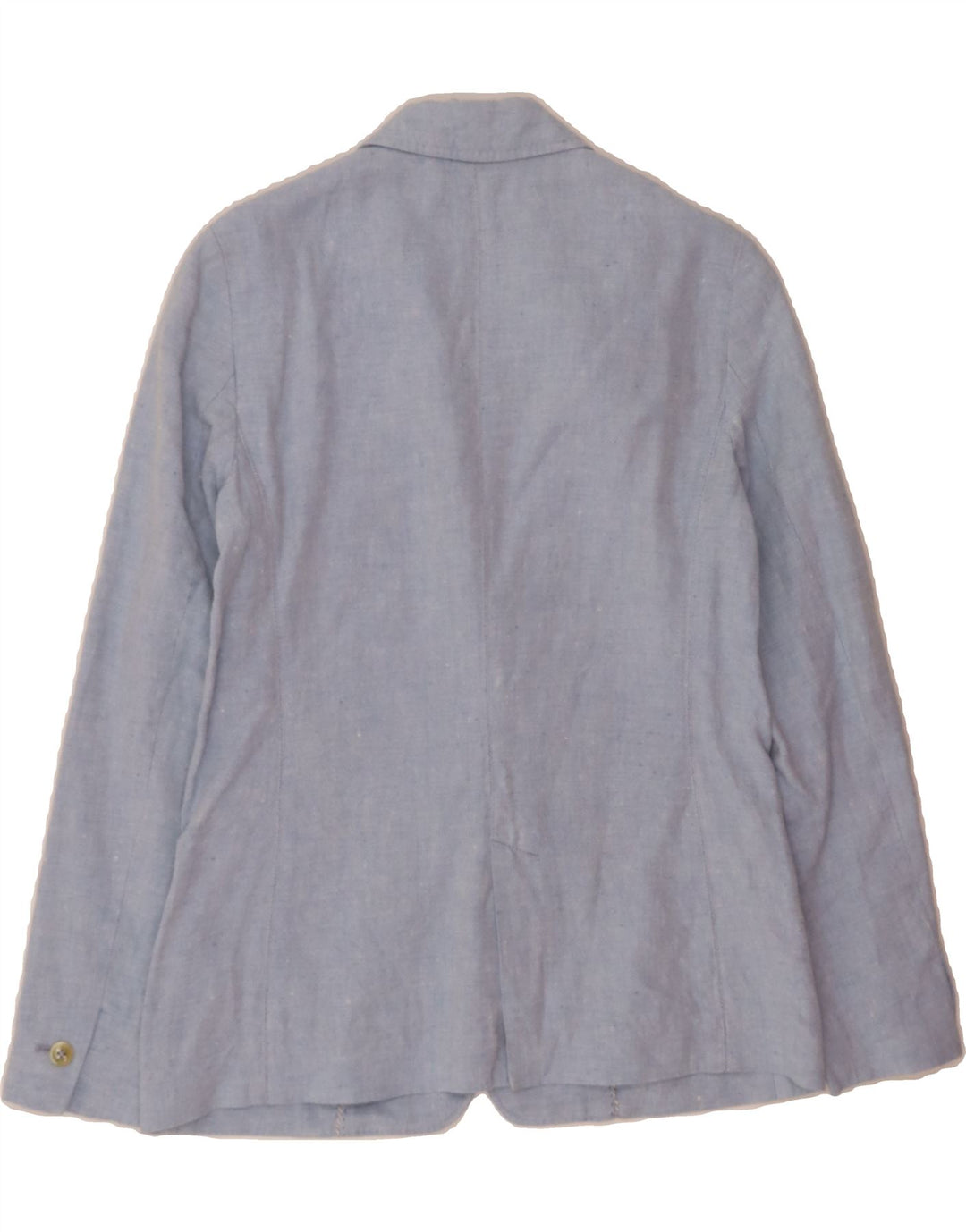 MASSIMO DUTTI Womens Loose Fit 1 Button Blazer Jacket EU 36 XS Blue Linen Vintage Massimo Dutti and Second-Hand Massimo Dutti from Messina Hembry 