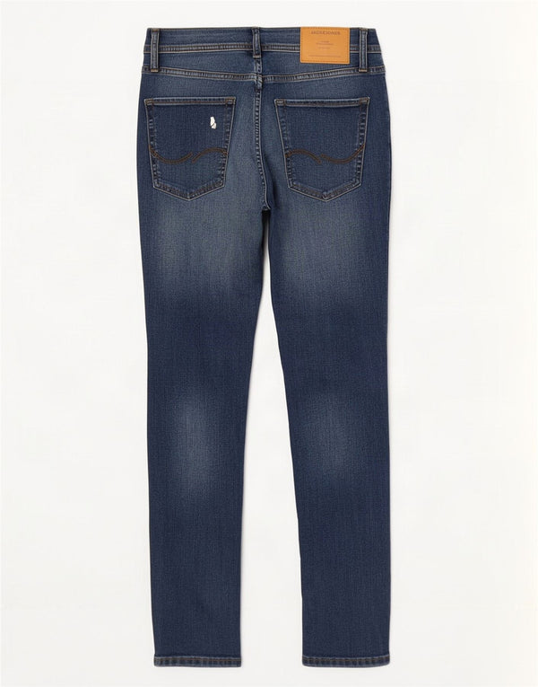 Jack & Jones Męskie Liam Skinny Jeans W30 L30 Niebieskie bawełniane