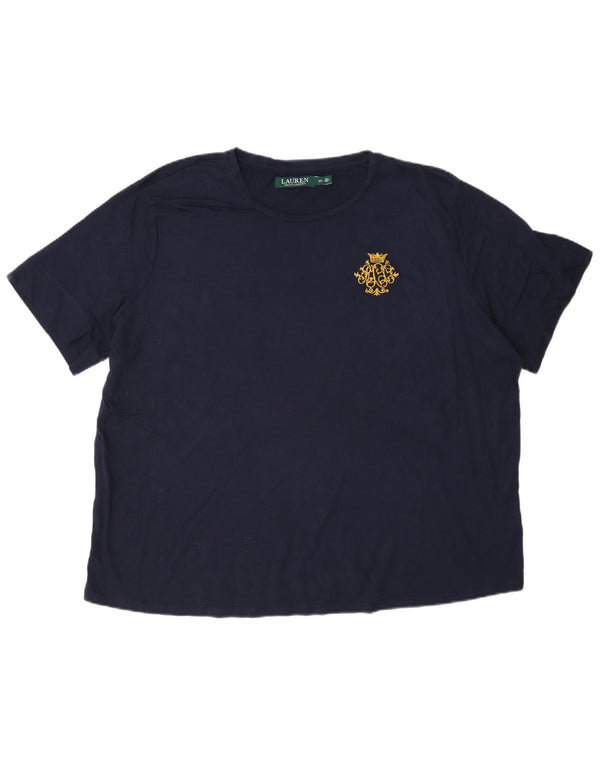 Koszulka damska Ralph Lauren Top UK 20 2XL Granatowa bawełna