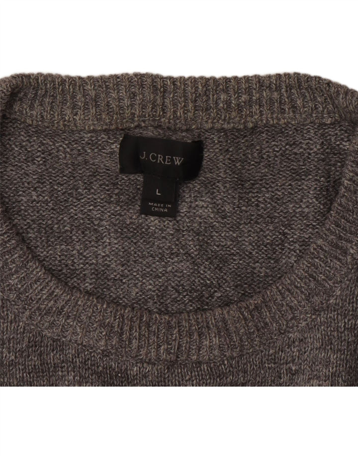 J. CREW Mens Crew Neck Jumper Sweater Large Grey Vintage J. Crew and Second-Hand J. Crew from Messina Hembry 