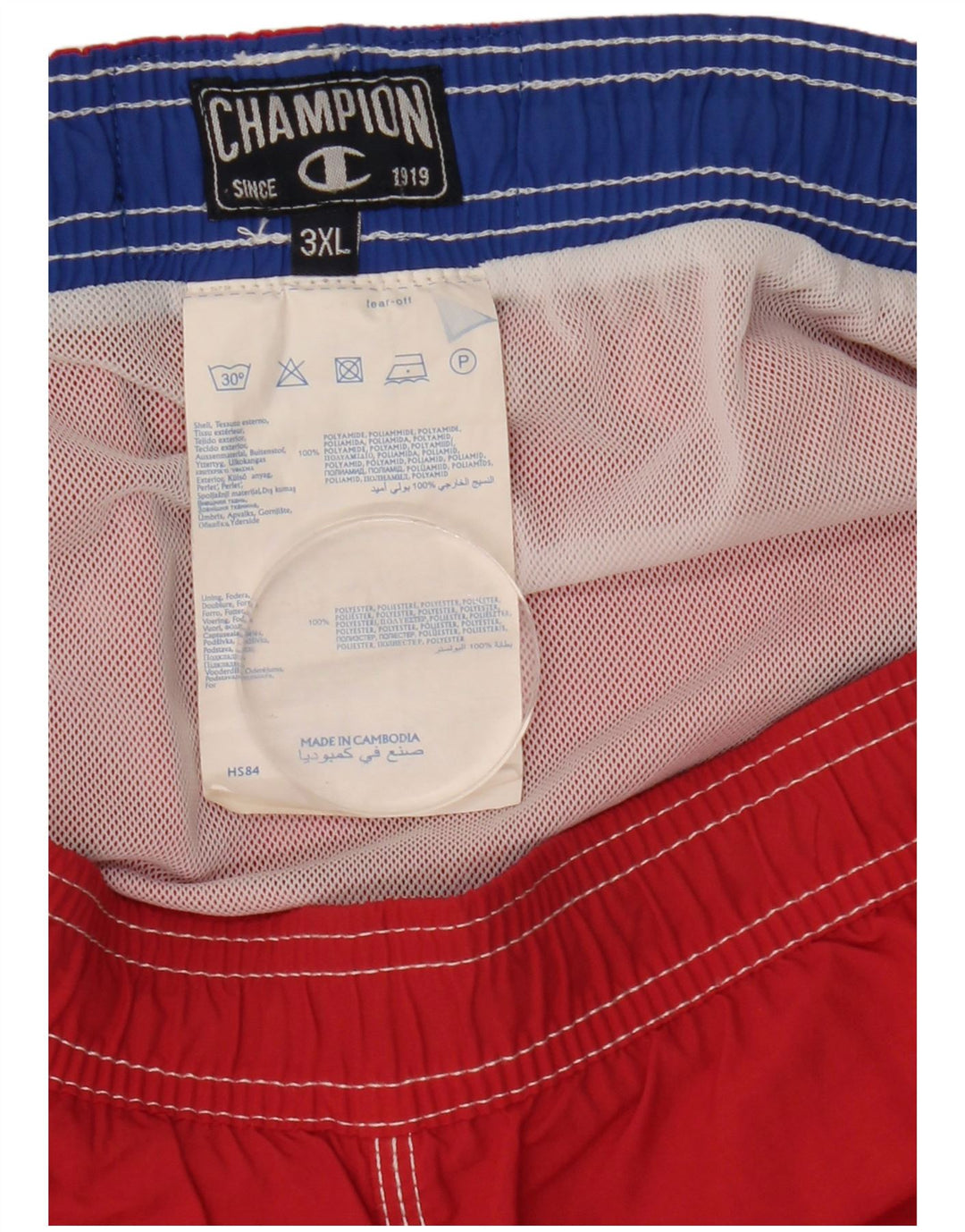 Męskie spodenki kąpielowe Champion 3XL, czerwony poliamid