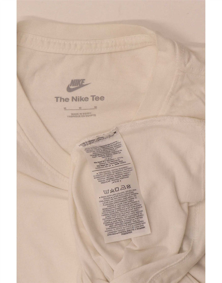 T-shirt męski Nike, średni, biały, bawełniany