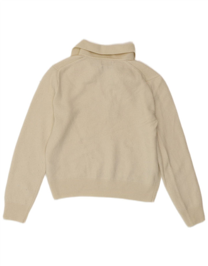 POLO RALPH LAUREN Damski sweter polo UK 10, mały w kolorze złamanej bieli