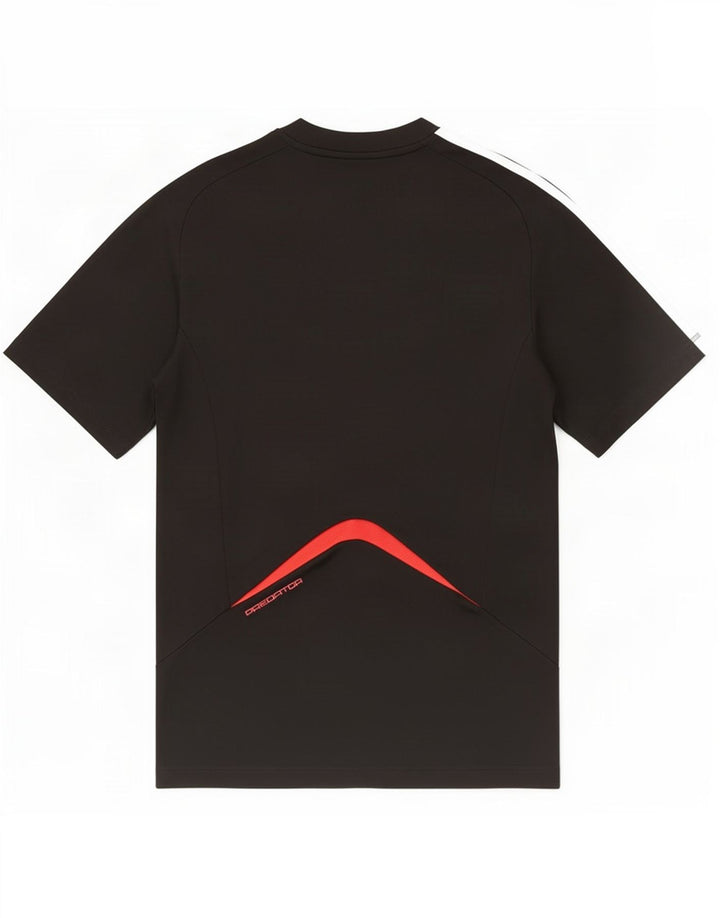 Adidas Męski T-shirt Climacool Top Mały Czarny Poliester z blokami kolorów