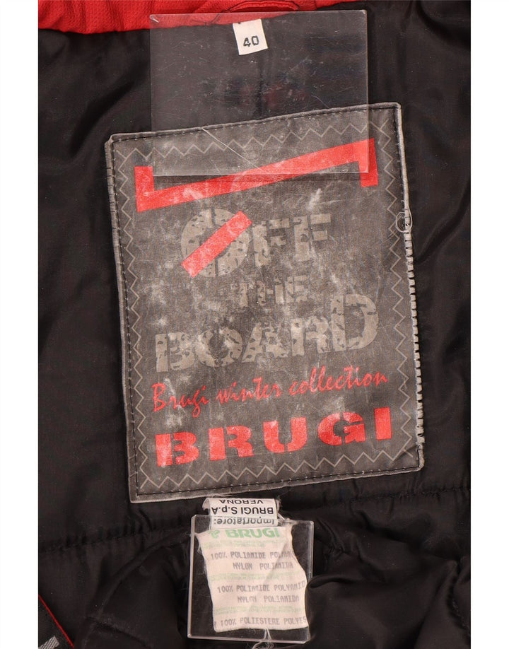 BRUGI Mens Ski Jacket UK 40 Large Red Colourblock Polyamide