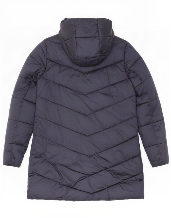 Damski płaszcz z kapturem, oversize, wyściełany Barbour UK 8, mały, granatowy
