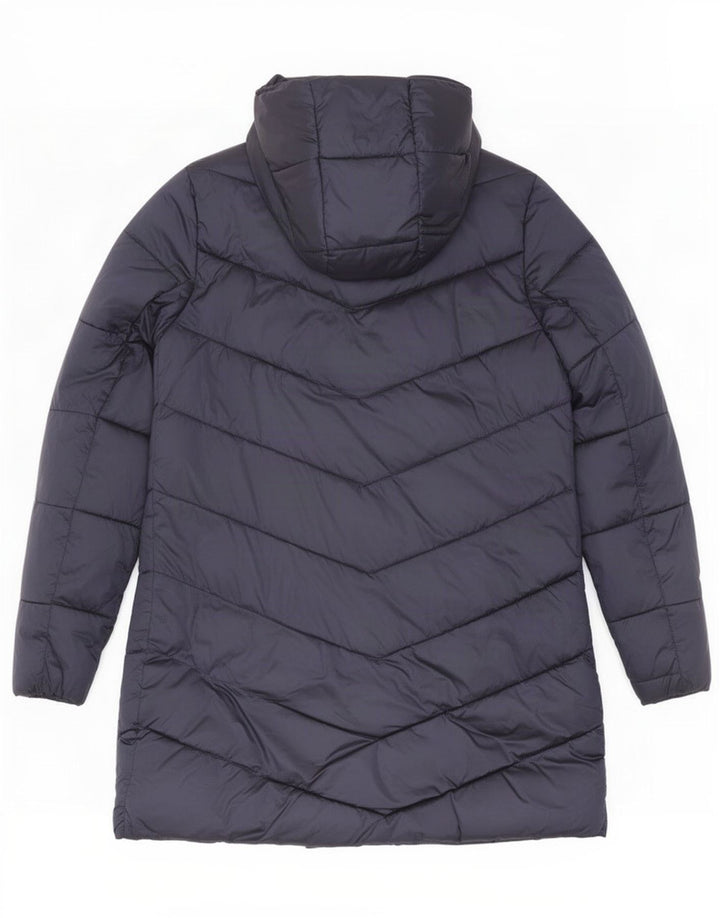 Damski płaszcz z kapturem, oversize, wyściełany Barbour UK 8, mały, granatowy