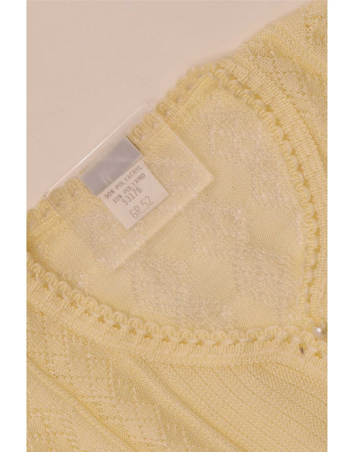 Damska bluzka z dzianiny w stylu vintage IT 52 2XL Off White Poliakryl