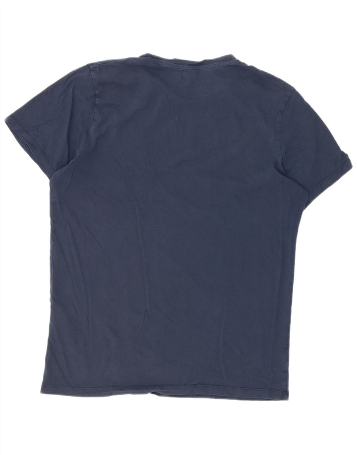 Męski T-shirt z grafiką Jack & Jones Top, średni granatowy, blok kolorów
