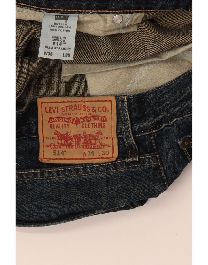 Męskie jeansy Levi's 514 Slim Straight W36 L30 Niebieska bawełna
