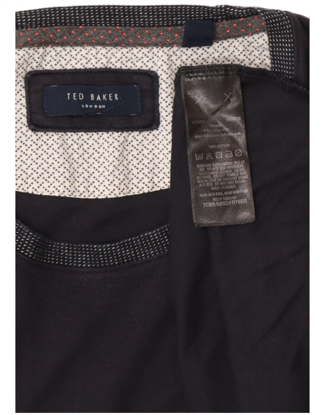 T-shirt męski TED BAKER, 2XL, granatowy, bawełniany
