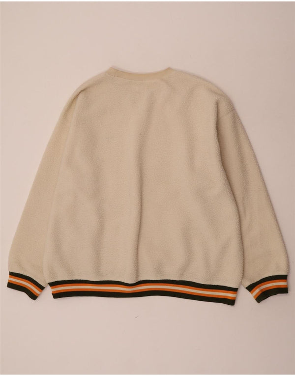 Męski sweter polarowy Levi's o luźnym kroju 2XL z poliestru w białe paski
