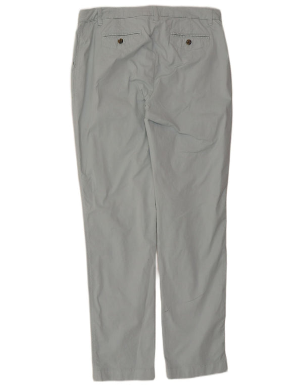 Damskie proste spodnie chino Jigsaw UK 14 duże W32 L31 niebieska bawełna