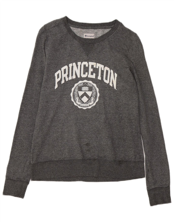 Damska bluza CHAMPION Princeton Graphic Jumper UK 10 Small Grey