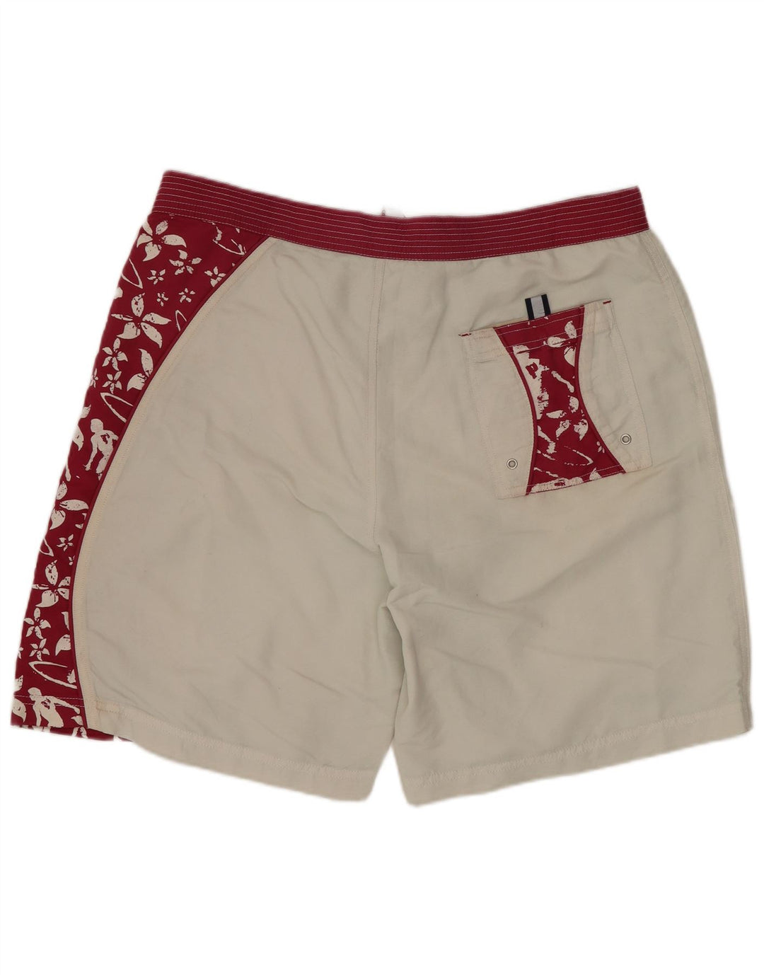 Męskie spodenki kąpielowe BEST COMPANY, duże, białe, kwiatowe nylony