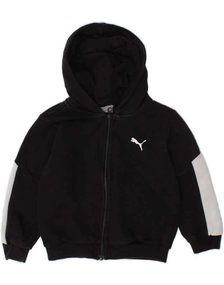 PUMA Baby Boys Zip Hoodie Sweater 12-18 Months Black Colourblock Vintage Puma and Second-Hand Puma from Messina Hembry 