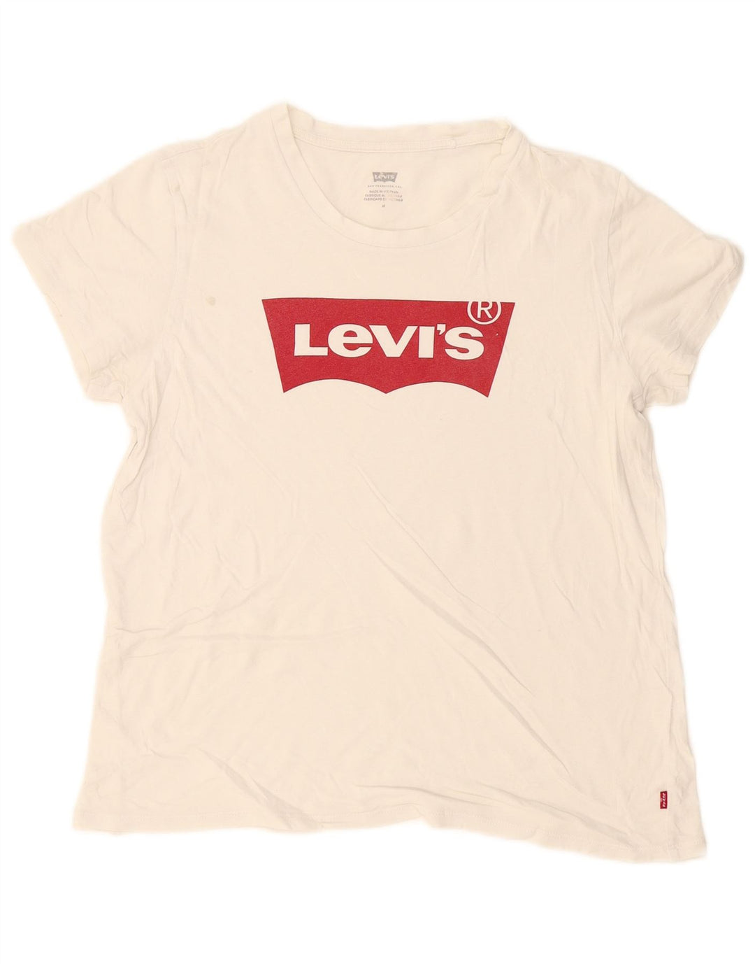 Damska koszulka z grafiką Levi's Top UK 14 Średnia biel