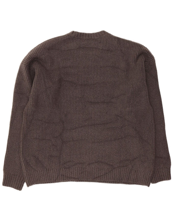 Męski sweter z dekoltem w łódkę Zara, duży, szary, poliester