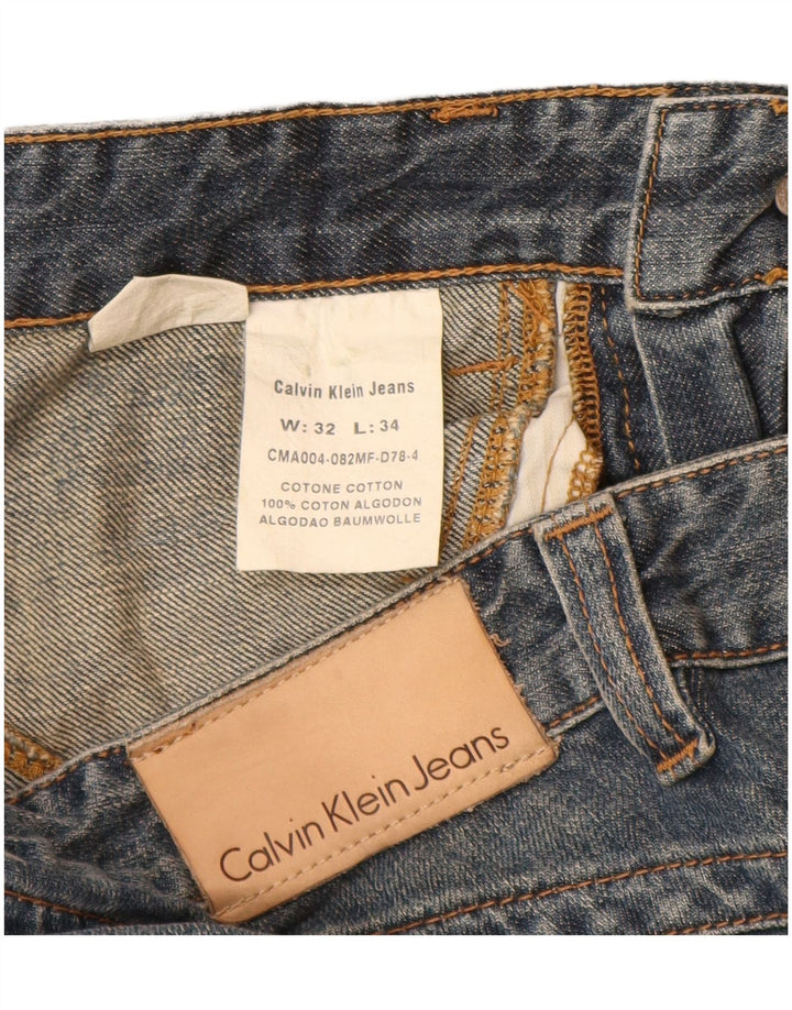 Damskie jeansy proste CALVIN KLEIN W32 L34 Niebieskie, bawełniane