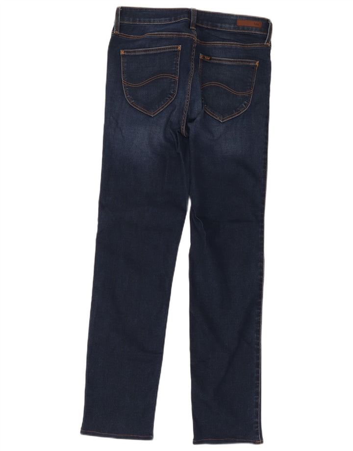 Damskie jeansy Lee Marion Straight W31 L31 Niebieskie bawełniane